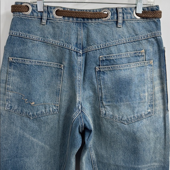 NEW We the Free Moxie Mid Rise Barrel Relaxed Jeans Button Fly Size 29 - Picture 9 of 10